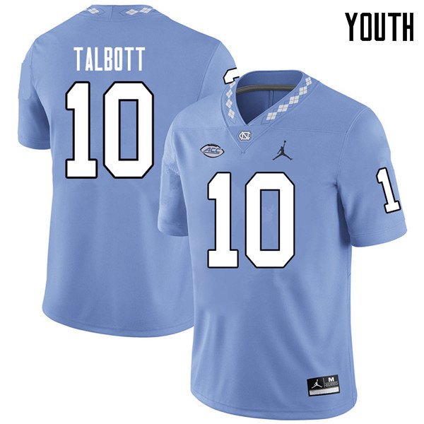 Jordan Brand Youth #10 Danny Talbott North Carolina Tar Heels College Football Jerseys Sale-Carolina